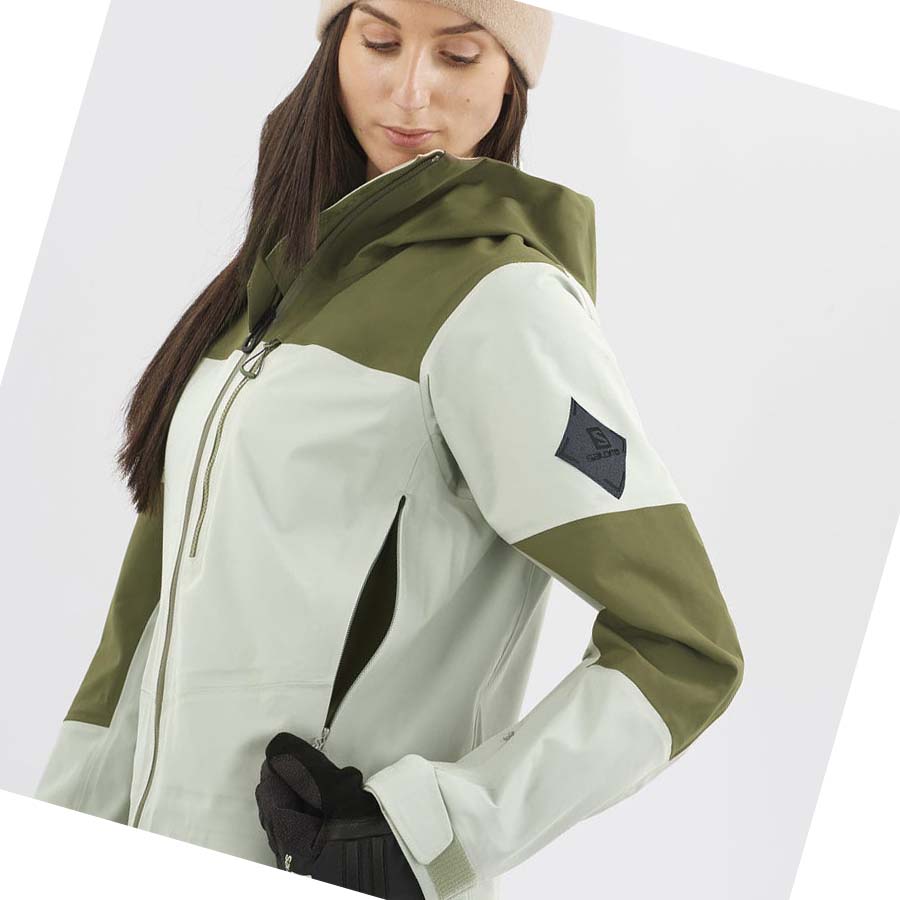 Chaquetas De Esquí Salomon STANCE 3L Mujer Verde Oliva | MX 2423AHK